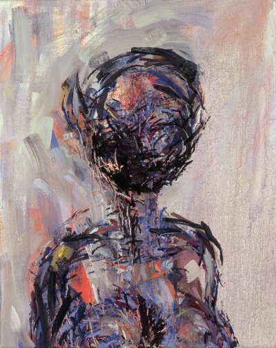 Iman, left hand panel of Diptych, 2000 by Stephen Finer
